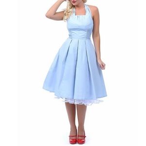 Unique Vintage pin up halter dress